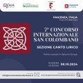 7° Concorso Internazionale San Colombano - Canto lirico e sacro