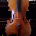 17-17/16 inch solo viola, 2 bows, slate gray cordura case deep red velvet lining, ,