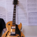 Gibson 175, Blonde with custom wood bridge, ,