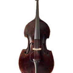 Late 19th century (Tyrolean?) double bass ex 3 strings,