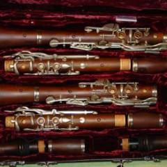 A set of Bb and A clarinets, after the model Baerman-Ottensteiner,  replica by Andreas Schöni, Bern,