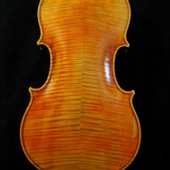 17-17/16 inch solo viola, 2 bows, slate gray cordura case deep red velvet lining,