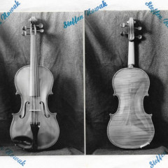 violin by Steffen Nowak Bristol and bow by Louis Otto in rectangular violin case,